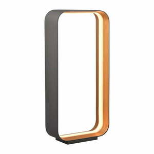 Czarna lampa stołowa LED ze sterowaniem głosowym/mobilną aplikacją i metalowym kloszem (wysokość 61 cm) Cizione – CINQUE obraz