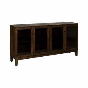 Brązowa witryna z litego drewna mango 180x87x35 cm Ravi – Ixia obraz