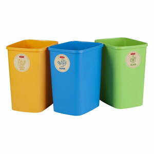 Zestaw 3 koszy do segregacji odpadów Curver ECO, 25 l obraz