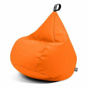 Pomarańczowy worek do siedzenia z imitacji skóry Drop L – So Soft? obraz