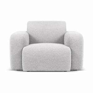 Jasnoszary fotel z materiału bouclé Molino – Micadoni Home obraz