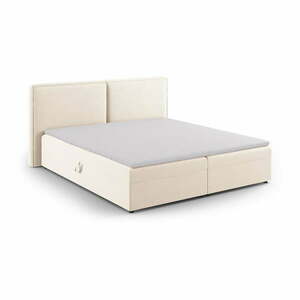 Kremowe łóżko boxspring ze schowkiem 180x200 cm Arendal – Cosmopolitan Design obraz