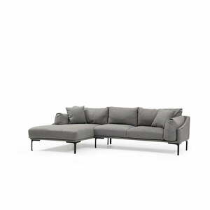 Szara sofa narożna Artie Leo, lewy narożnik obraz