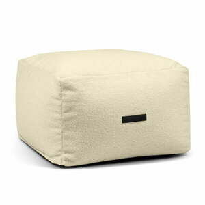 Kremowy worek do siedzenia z materiału bouclé Softbox MooG – SLOWDOWN obraz