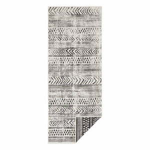 Czarno-kremowy chodnik odpowiedni na zewnątrz NORTHRUGS Biri, 80x250 cm obraz