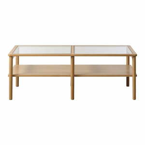 Naturalny szklany stolik 60x120 cm Elba – Unique Furniture obraz