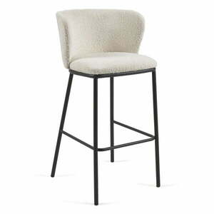 Biały hoker (wysokość siedziska 75 cm) Ciselia – Kave Home obraz