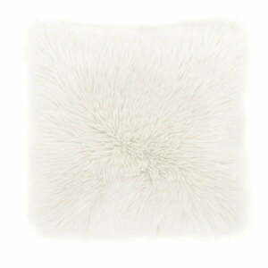Biała poduszka Tiseco Home Studio Sheepskin, 45x45 cm obraz