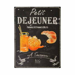 Metalowa tabliczka 25x33 cm Petit déjeuner – Antic Line obraz