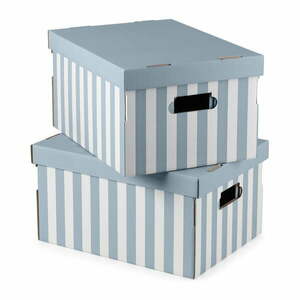 Kartonowe pojemniki zestaw 2 szt. z pokrywką Stripes – Compactor obraz