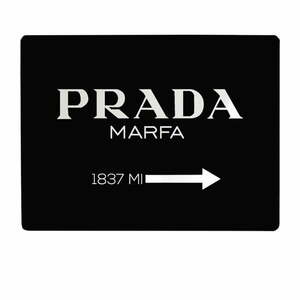 Czarna mata stołowa Little Nice Things Prada, 55x35 cm obraz