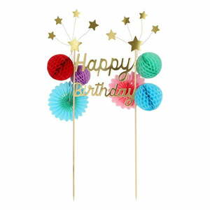 Topper na tort Happy Birthday – Meri Meri obraz