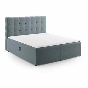 Jasnoniebieskie łóżko boxspring ze schowkiem 180x200 cm Bali – Cosmopolitan Design obraz
