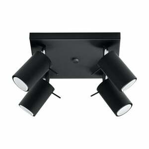 Czarna lampa sufitowa Nice Lamps Ethna 4 obraz