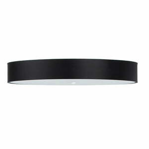 Czarna lampa sufitowa z tekstylnym kloszem ø 100 cm Herra – Nice Lamps obraz