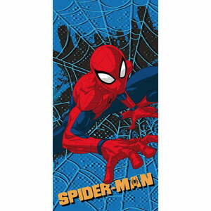 Czerwono-niebieski ręcznik dziecięcy z mikrowłókna 70x140 cm Spider-man – Jerry Fabrics obraz