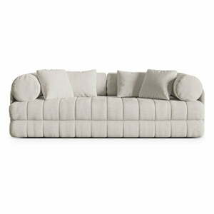 Beżowa rozkładana sofa z materiału bouclé 206 cm Kemi – Cosmopolitan Design obraz