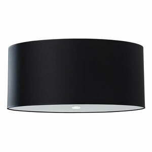 Czarna lampa sufitowa z tekstylnym kloszem ø 60 cm Volta – Nice Lamps obraz