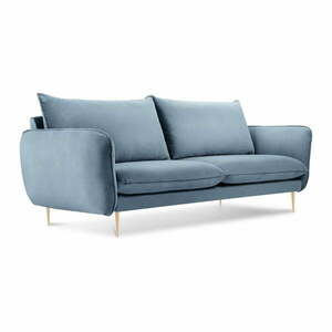 Bladoniebieska aksamitna sofa Cosmopolitan Design Florence, 160 cm obraz