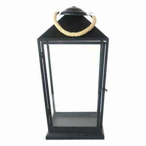 Czarny lampion Esschert Design Classical, wys. 58 cm obraz