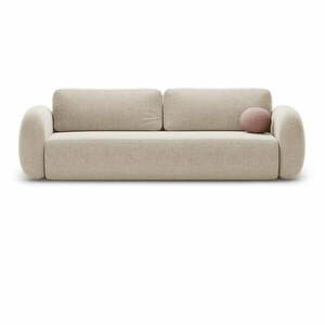 Beżowa rozkładana/ze schowkiem sofa z tkaniny szenilowej 262 cm Tonale – Cosmopolitan Design obraz