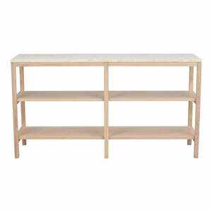 Biało-naturalna konsola z kamiennym blatem 140x40 cm Orwel – Rowico obraz