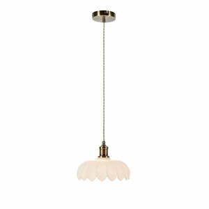 Lampa wisząca w biało-mosiężnym kolorze ze szklanym kloszem ø 25, 5 cm Kurage – Markslöjd obraz