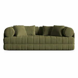 Zielona aksamitna rozkładana sofa 206 cm Kemi – Cosmopolitan Design obraz