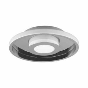 Metalowa lampa sufitowa LED w kolorze błyszczącego srebra ø 30 cm Ascari – Trio obraz