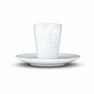 Biała łakoma porcelanowa filiżanka do espresso ze spodkiem 58products, 80 ml obraz