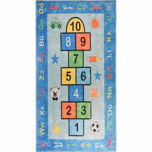 Niebieski dziecięcy dywan do zabawy odpowiedni do prania 100x160 cm Hopscotch Blue – Vitaus obraz