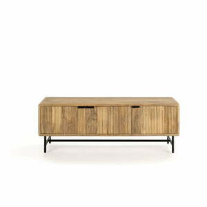Szafka pod TV z litego drewna mango 145x50 cm Mundra – Marckeric obraz