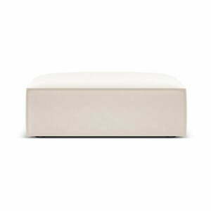 Beżowy aksamitny podnóżek Vanda – Mazzini Sofas obraz