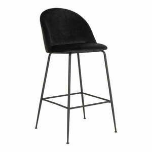 Czarne aksamitne hokery zestaw 2 szt. 108 cm Lausanne – House Nordic obraz