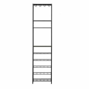 Czarna metalowa szafka na wino liczba butelek 25, 45x185 cm Reese – WOOOD obraz