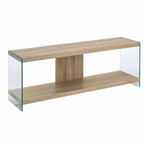 Szklana szafka pod TV w naturalnym kolorze 120x45x29, 5 cm Nancy – Tomasucci obraz
