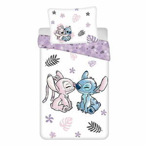Bawełniana dziecięca pościel jednoosobowa 140x200 cm Lilo and Stitch – Jerry Fabrics obraz