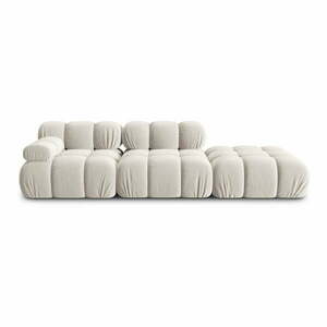Beżowa aksamitna sofa modułowa 282 cm Bellis – Micadoni obraz