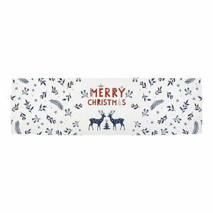 Świąteczny bawełniany bieżnik 140x40 cm Merry Blue Christmas – Butter Kings obraz