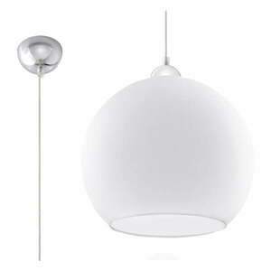 Biała lampa wisząca z szklanym kloszem ø 30 cm Bilbao – Nice Lamps obraz