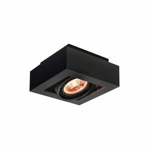 Czarna lampa sufitowa z metalowym kloszem 18, 5x18, 5 cm Loid – GTV obraz