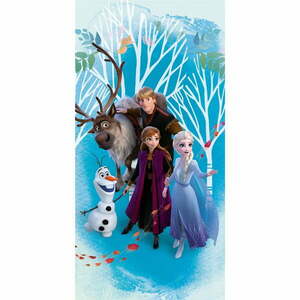 Niebieski bawełniany ręcznik dziecięcy 70x140 cm Frozen "Blue" – Jerry Fabrics obraz