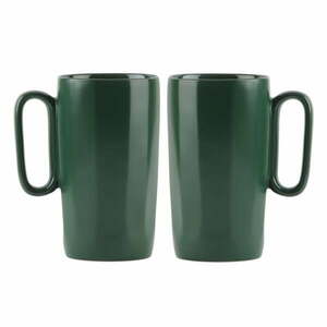 Ciemnozielone kamionkowe kubki zestaw 2 szt. 330 ml Fuori – Vialli Design obraz