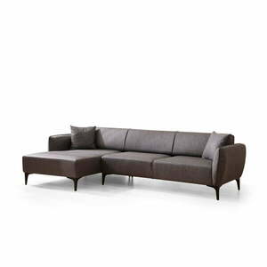 Ciemnoszara sofa narożna Belissimo, narożnik lewy – Balcab Home obraz