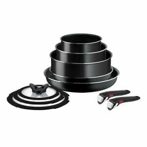 Zestaw garnków aluminiowych 10 el. Ingenio Easy Cook & Clean Black – Tefal obraz