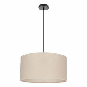 Beżowa lampa wisząca z tekstylnym kloszem ø 40 cm Shanti – Candellux Lighting obraz