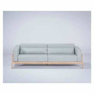 Niebieskoszara sofa z konstrukcją z drewna dębowego Gazzda Fawn, 240 cm obraz