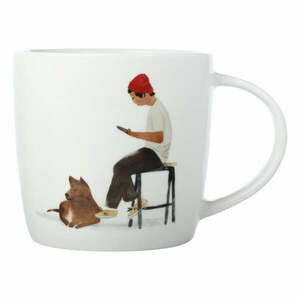 Biały porcelanowy kubek 400 ml Cafe Waiting – Maxwell & Williams obraz