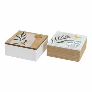Pojemniki dekoracyjne z pokrywką zestaw 2 szt. ø 20x8, 5 cm – Casa Selección obraz