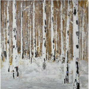 Ręcznie malowany obraz 70x70 cm Birch Wood – Wallity obraz